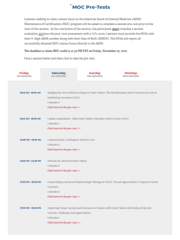 HFSA2021 MOC Pre-Test Webpage