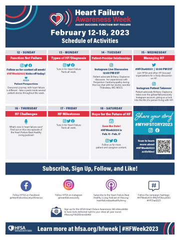 Heart Failure Awareness Week 2023 Printable Flyer
